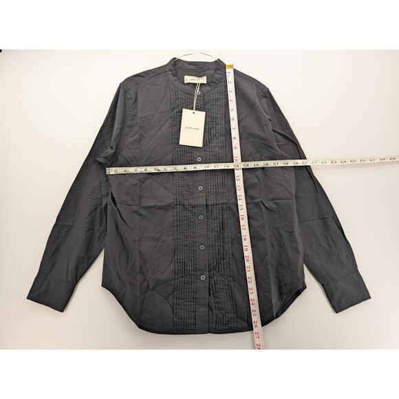 NWT Everlane The Tuxedo Shirt in Silky Cotton in Black size 2 - Picture 7 of 7